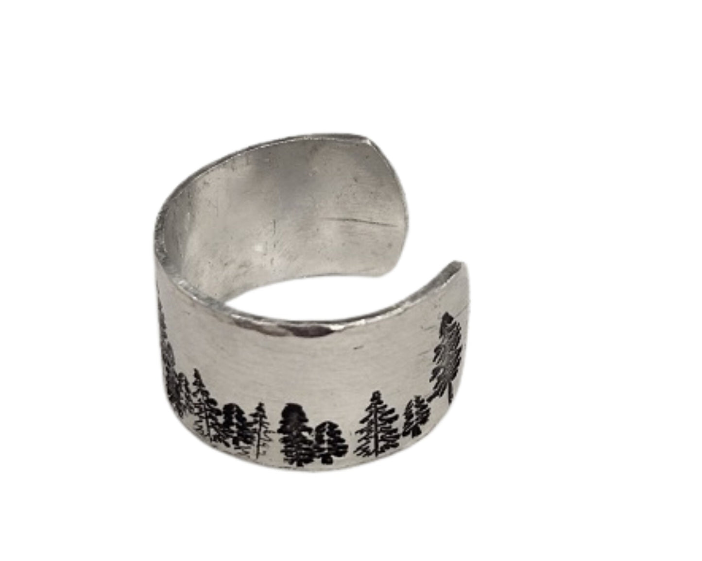 Tree Ring, Forest Ring, Rings For Men Silver, Adjustable Ring, Birthday Gift For Men, Rings for Ladies, Nature Rings, Pine Tree, Evergreen