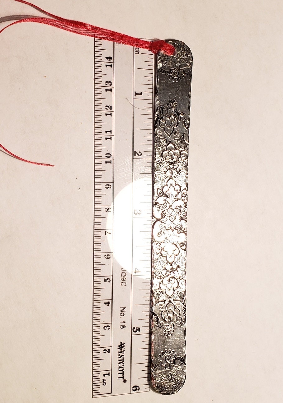 Personalized Bookmark, Metal Bookmark, Custom Bookmark, Hand stamped Bookmark, book lover gift, Aluminum bookmark, Mandala