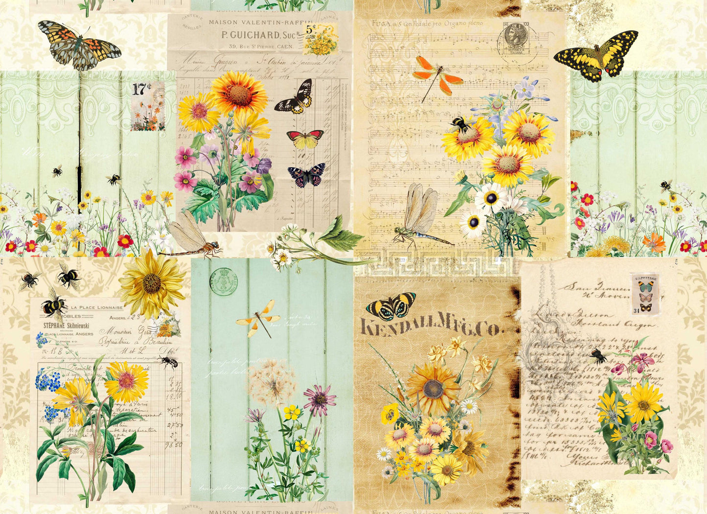 Botanical Masterboard | Roycycled Decoupage Paper | Roycycled Treasures