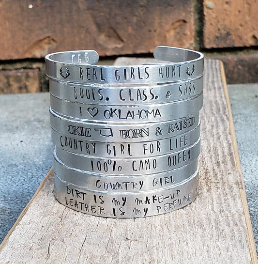 I Love Oklahoma, Oklahoma Jewelry,Metal stamped bracelets,western,boho,western style,cowgirl,country girl,southwest,western,rodeo,nfr