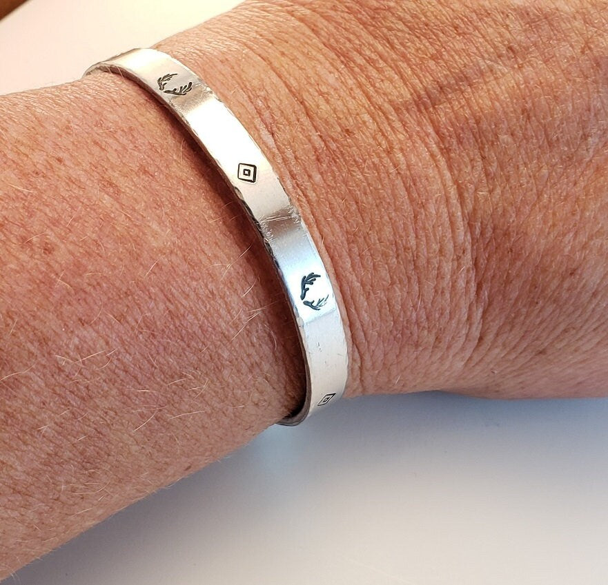 Antlers Jewelry, Southwestern hand stamped cuff bracelet, stamped cuff bracelet, southwestern bracelet, metal stamped bracelet