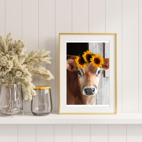 Jersey Cow Digital Download  sheet | Jersey Cow Busted Canva printout