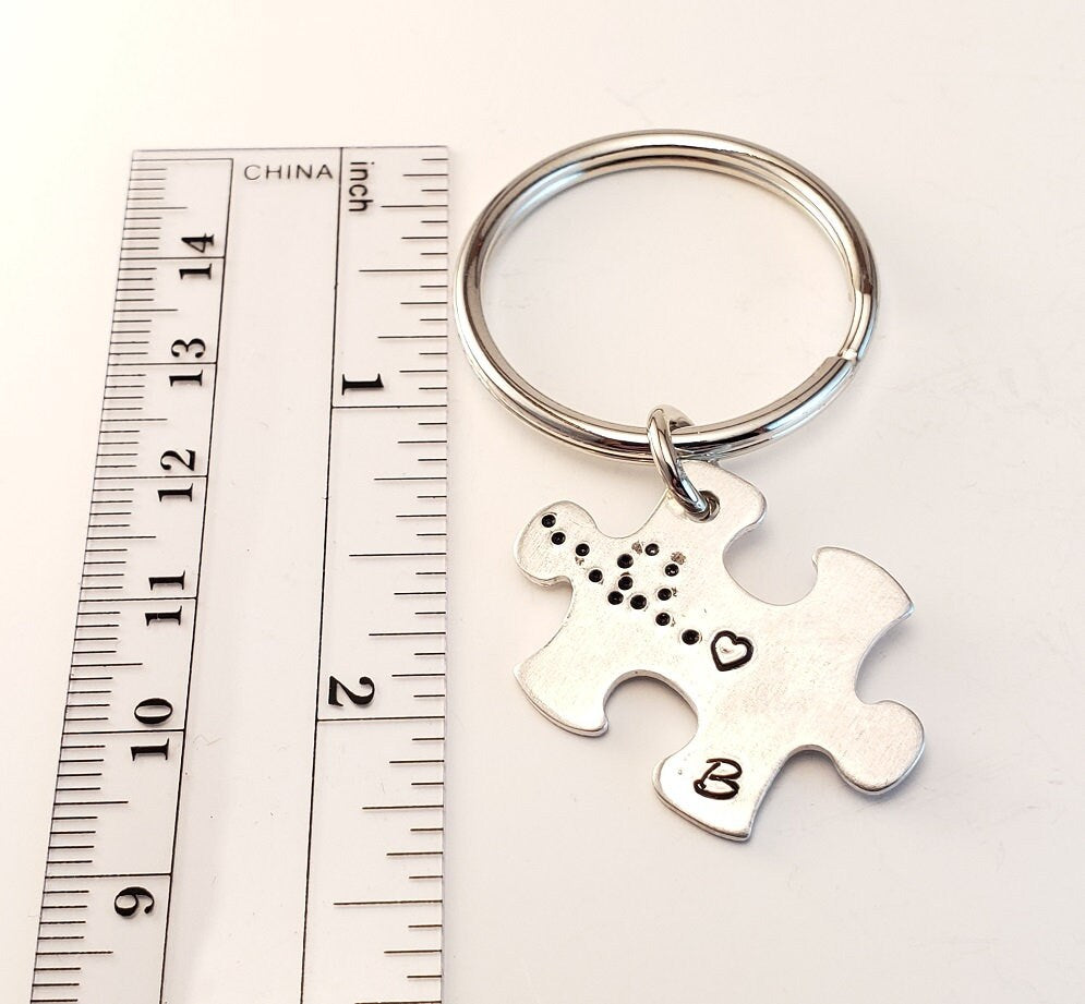 Puzzle Piece Key Chains, Customized Key Chains, Couple Key Chains, Long Distance Relationship, Personalized Key Chains, Anniversary Gift