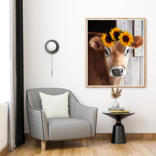 Jersey Cow Digital Download  sheet | Jersey Cow Busted Canva printout
