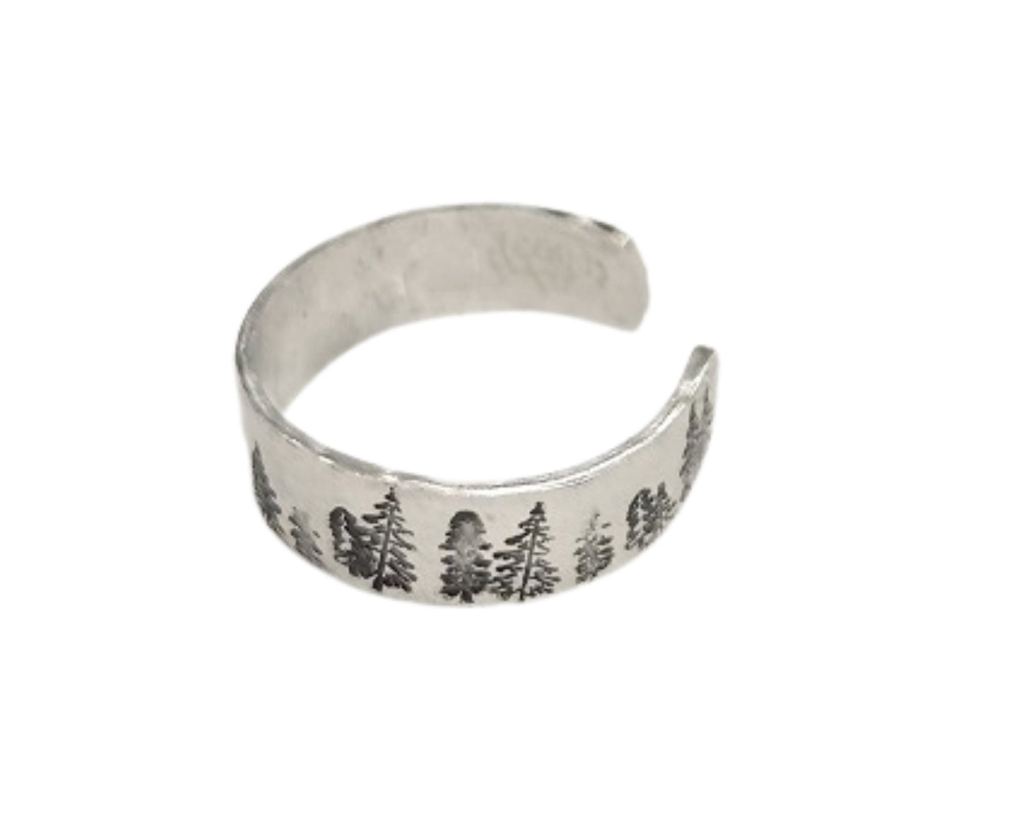 Tree Ring, Forest Ring, Rings For Men Silver, Adjustable Ring, Birthday Gift For Men, Rings for Ladies, Nature Rings, Pine Tree, Evergreen