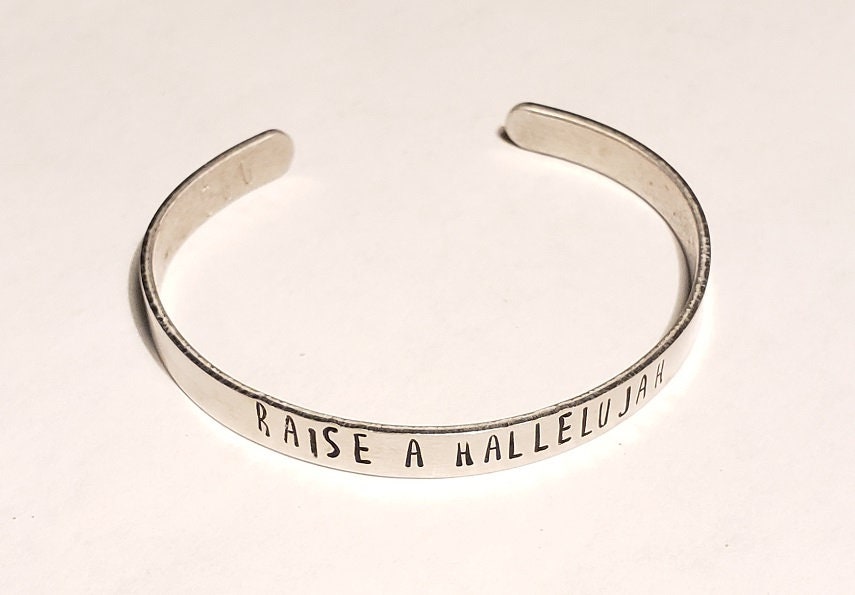 Raise A Hallelujah Cuff Bracelet, Cuff Bracelet, Mother's Day Gift, Religious Cuff, Anniversary Gift, Valentine's Gift