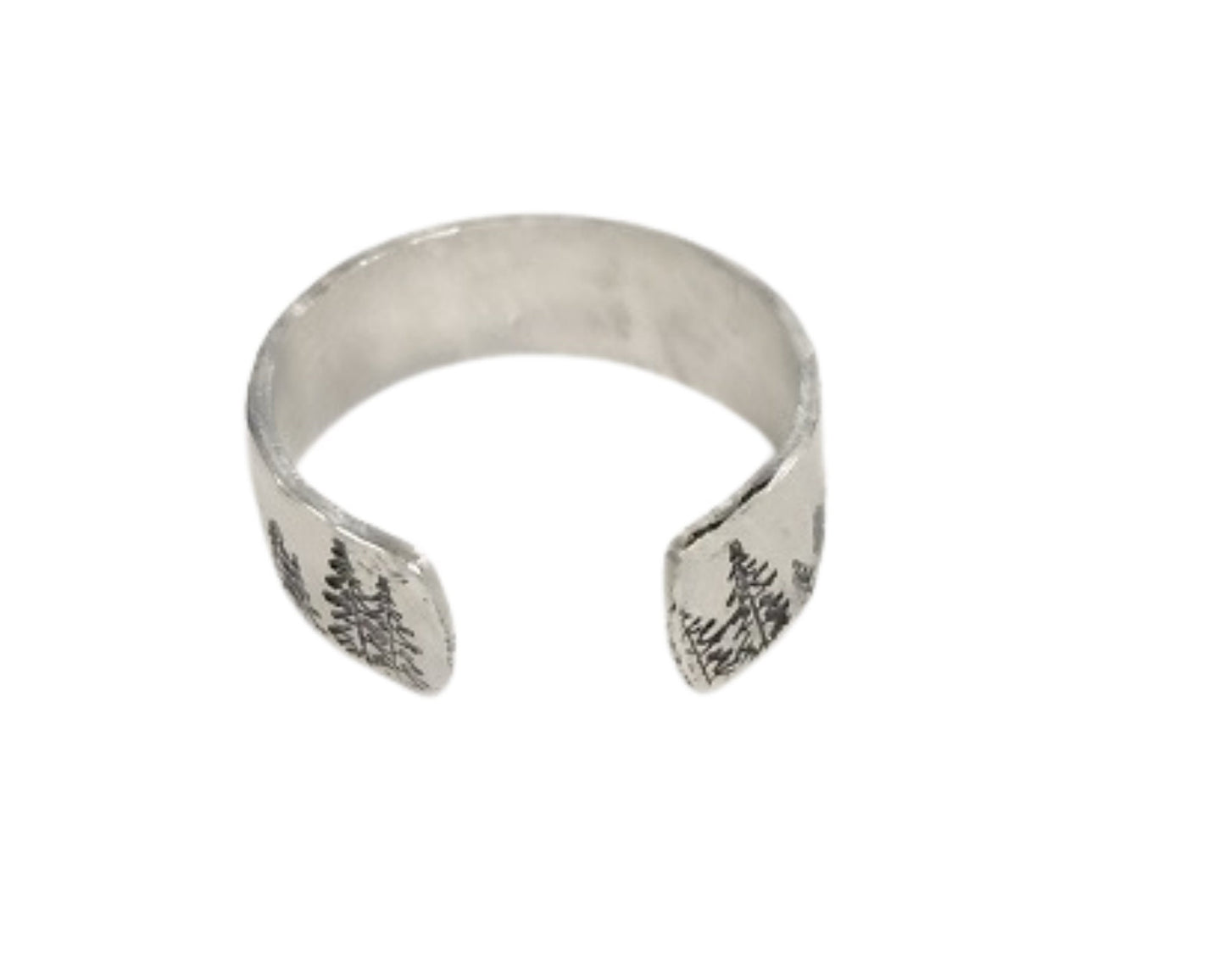 Tree Ring, Forest Ring, Rings For Men Silver, Adjustable Ring, Birthday Gift For Men, Rings for Ladies, Nature Rings, Pine Tree, Evergreen