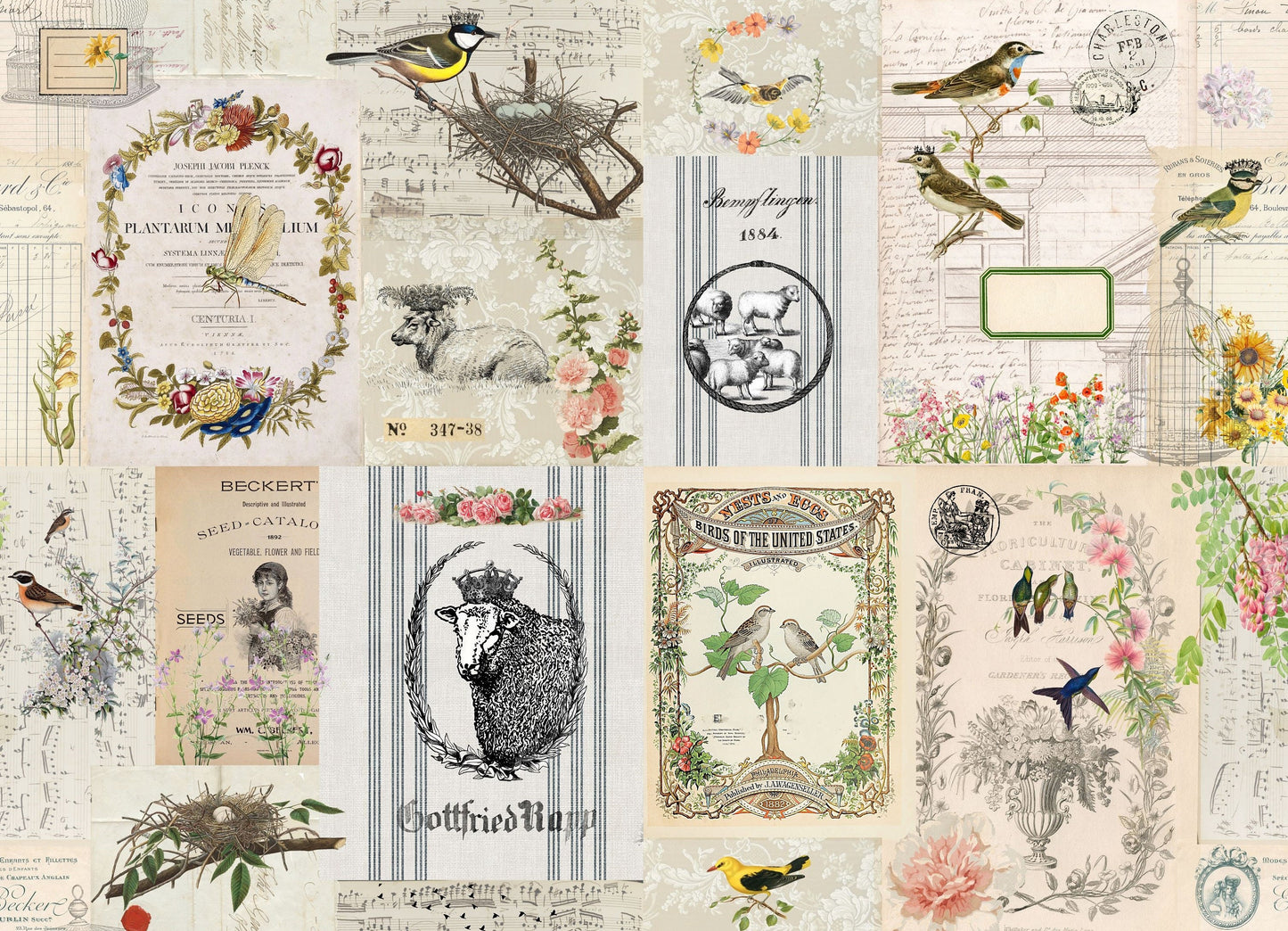Spring Masterboard | Roycycled Decoupage Paper | Roycycled Treasures | Decoupage
