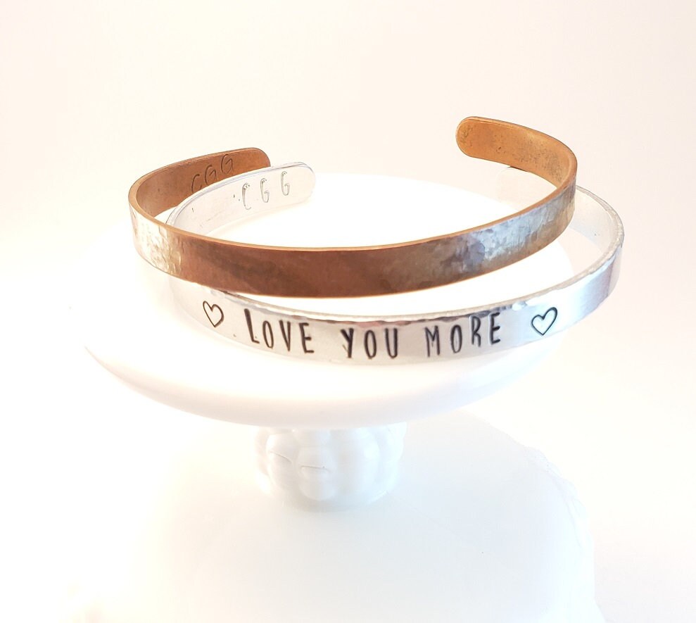 Love You More Cuff Bracelet, Love you More Jewelry, Mother's Day Gift, Daughter's Gift, Anniversary Gift, Valentine's Gift