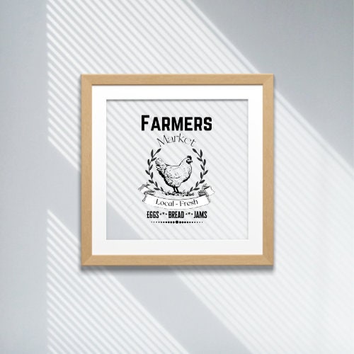 Poster size Farmhouse Kitchen Farmers market PNG JPEG digital download Printable Art downloadable Graphics Wall Art