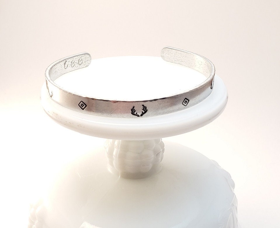 Antlers Jewelry, Southwestern hand stamped cuff bracelet, stamped cuff bracelet, southwestern bracelet, metal stamped bracelet