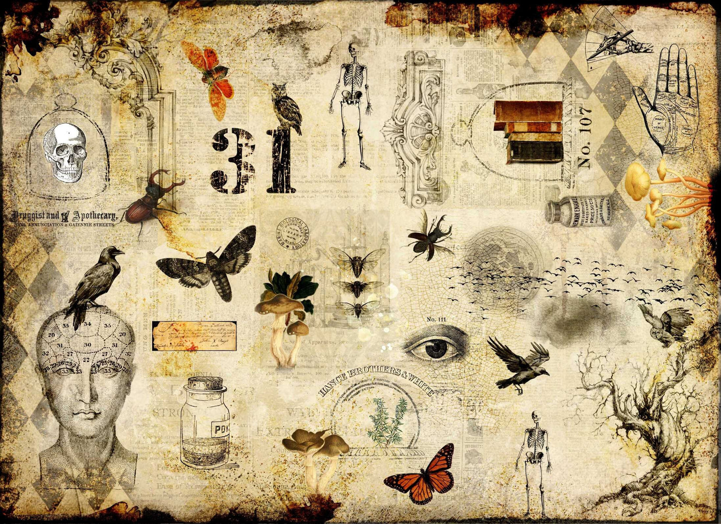 Halloween Masterboard | Roycycled Decoupage Paper | Roycycled Treasures