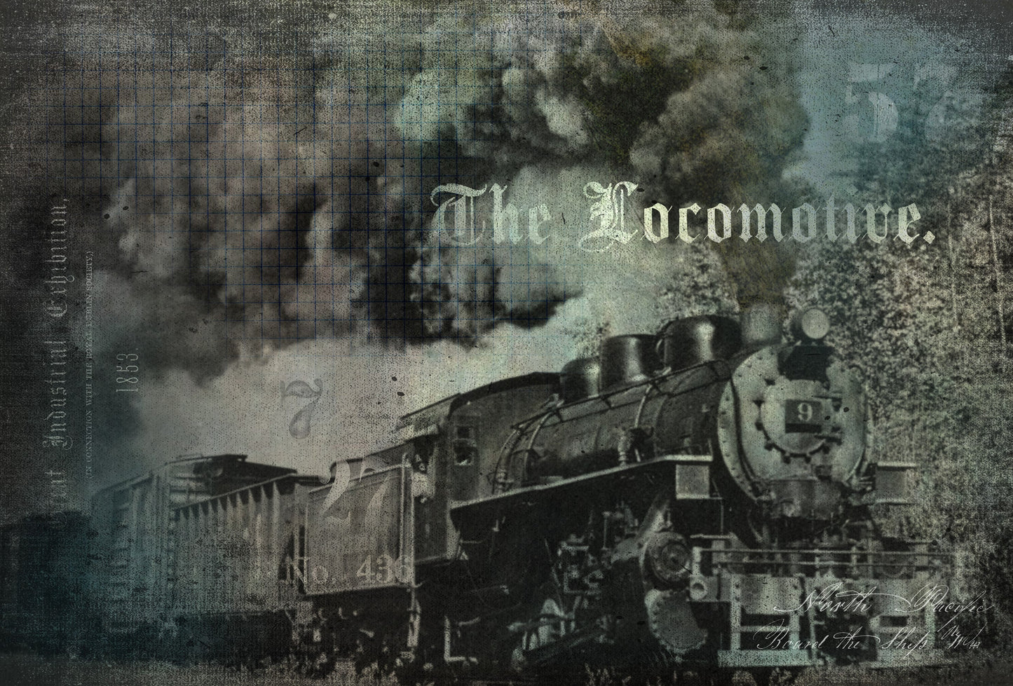 The Locomotive | Roycycled Decoupage Paper | Roycycled Treasures