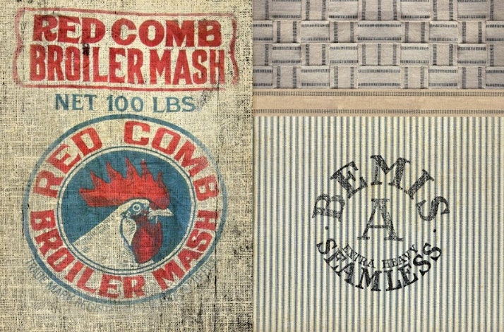 Feed Sacks | Roycycled Decoupage Paper | Roycycled Treasures