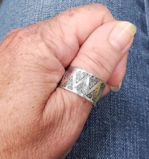 Thumb Rings, western style, western fashion, cowgirl style, rodeo style, western wear, cowgirl, western, cowgirl fashion, Aztec Ring