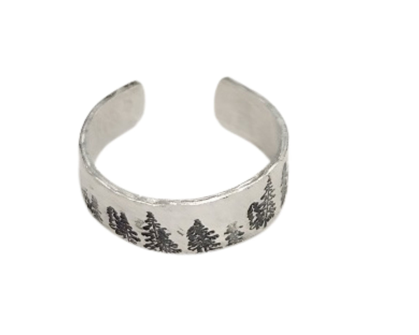 Tree Ring, Forest Ring, Rings For Men Silver, Adjustable Ring, Birthday Gift For Men, Rings for Ladies, Nature Rings, Pine Tree, Evergreen