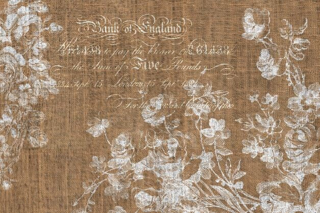 Floral Burlap Landscape | Roycycled Decoupage Paper | Roycycled Treasures
