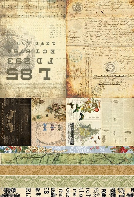 Junk Journal Blocks | Roycycled Decoupage Paper | Roycycled Treasures