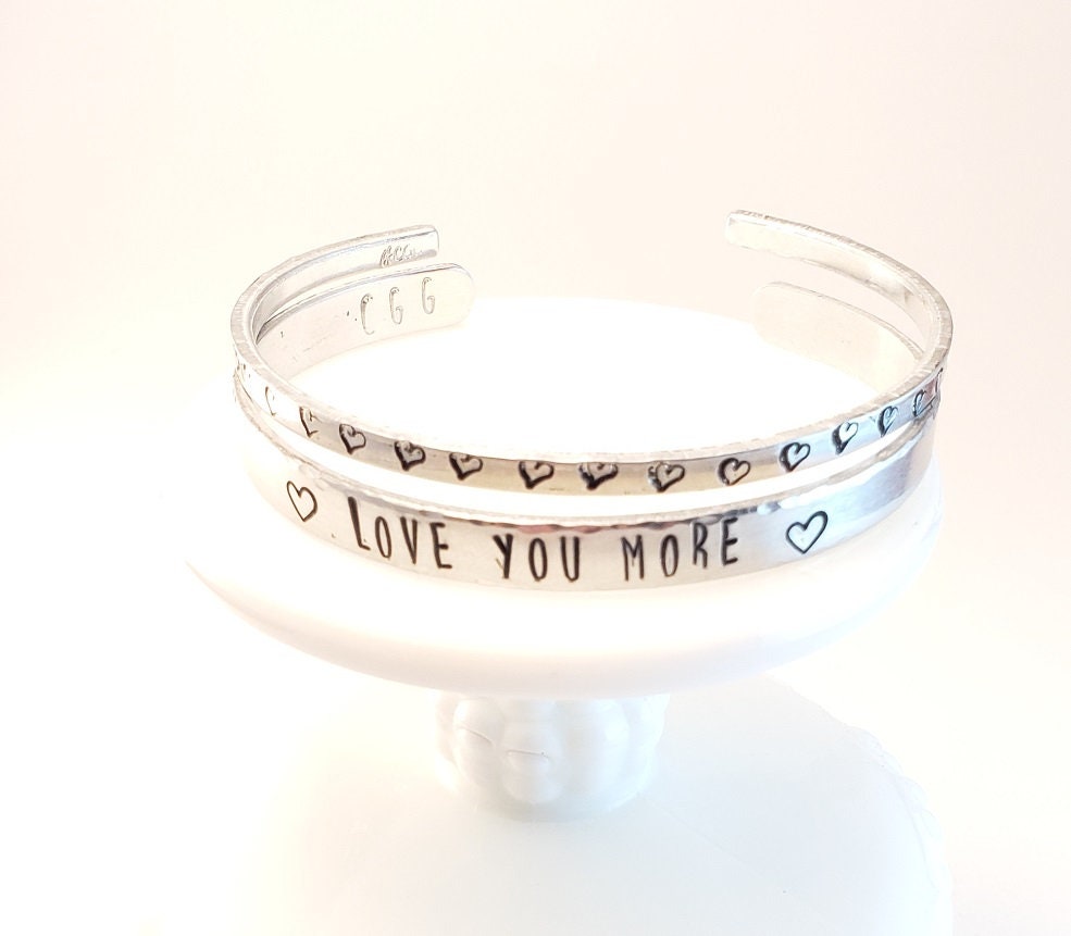 Mothers Day Gift, Heart Jewelry, Mom Bracelet Cuff, Valentine's Gift, Anniversary Gift, Daughter's Gift, Grandmother's Gift