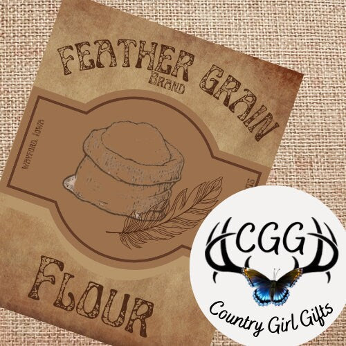 Vintage Printable Baking Labels, Digital Download, Primitive Kitchen Designs