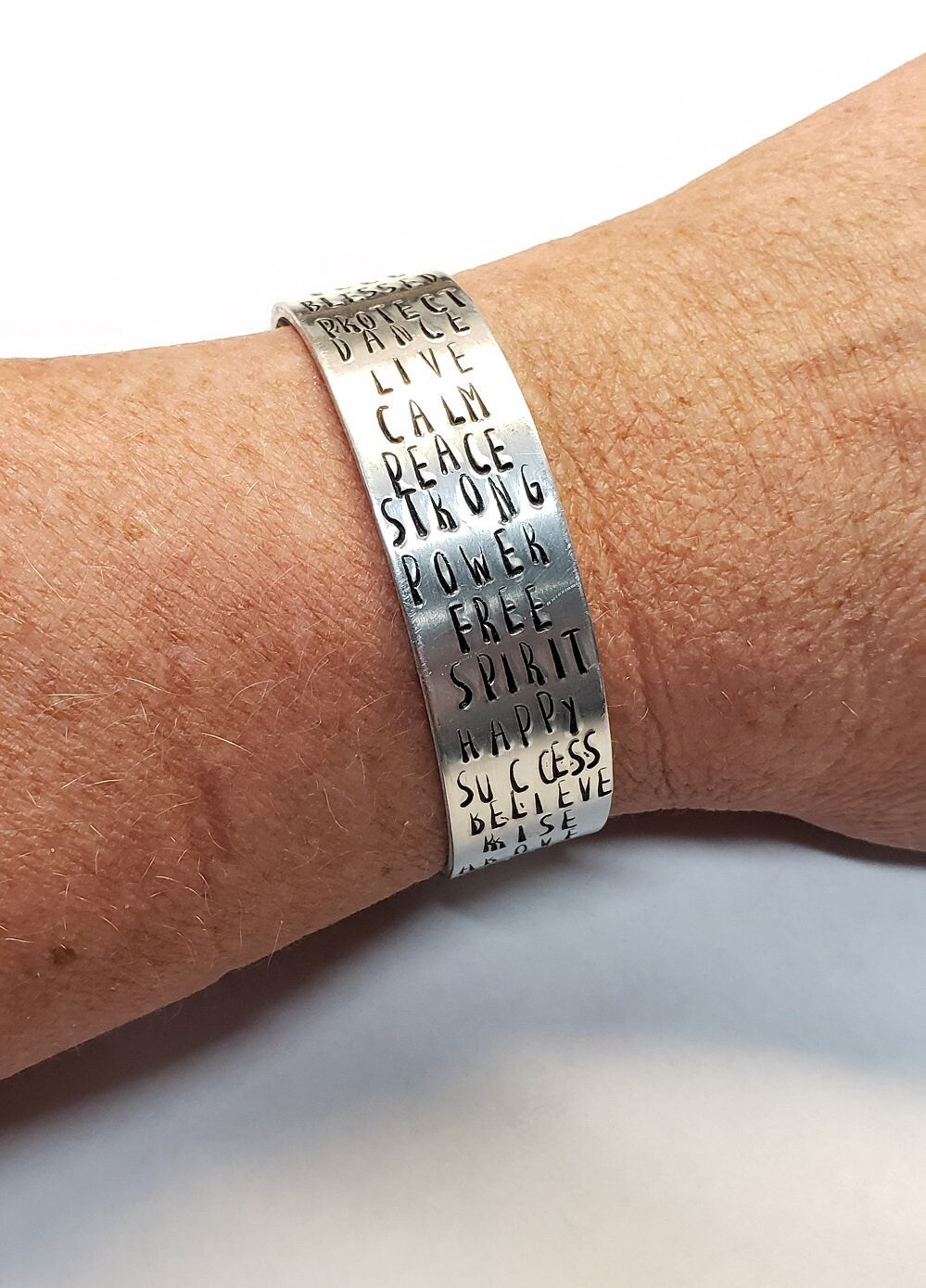 Inspirational Cuff, Bracelet for Women, Custom Cuff, Bangle bracelet gift for Mom, Handmade, Stacking Bracelet, Inspirational Words