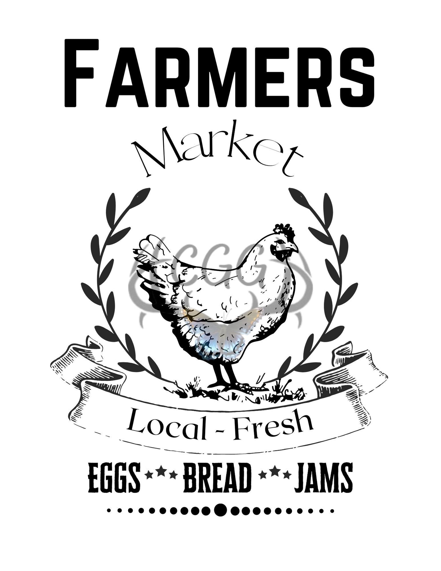 Poster size Farmhouse Kitchen Farmers market PNG JPEG digital download Printable Art downloadable Graphics Wall Art