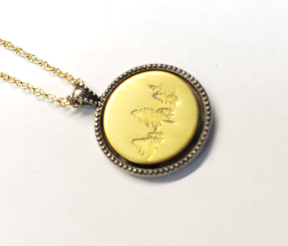 Forest Necklace, Nature Lover Necklace, Hand Stamped Necklace, Hiker/Camper Jewelry, Inner Peace, Strength