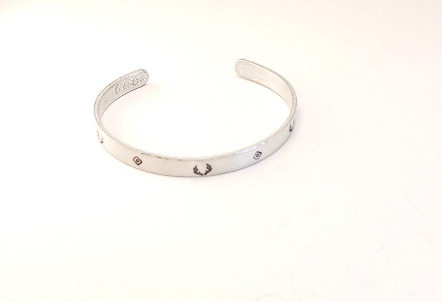 Antlers Jewelry, Southwestern hand stamped cuff bracelet, stamped cuff bracelet, southwestern bracelet, metal stamped bracelet
