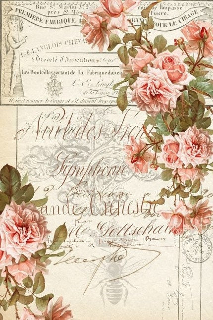 Floral Ephemera | Roycycled Decoupage Paper | Roycycled Treasures
