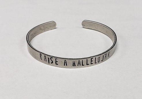 Raise A Hallelujah Cuff Bracelet, Cuff Bracelet, Mother's Day Gift, Religious Cuff, Anniversary Gift, Valentine's Gift