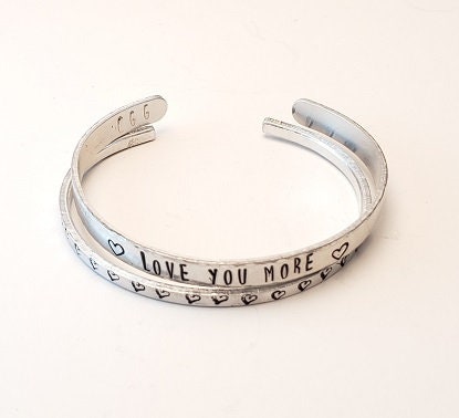 Mothers Day Gift, Heart Jewelry, Mom Bracelet Cuff, Valentine's Gift, Anniversary Gift, Daughter's Gift, Grandmother's Gift