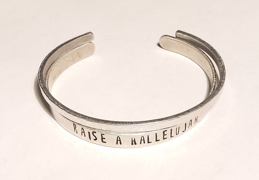 Raise A Hallelujah Cuff Bracelet, Cuff Bracelet, Mother's Day Gift, Religious Cuff, Anniversary Gift, Valentine's Gift