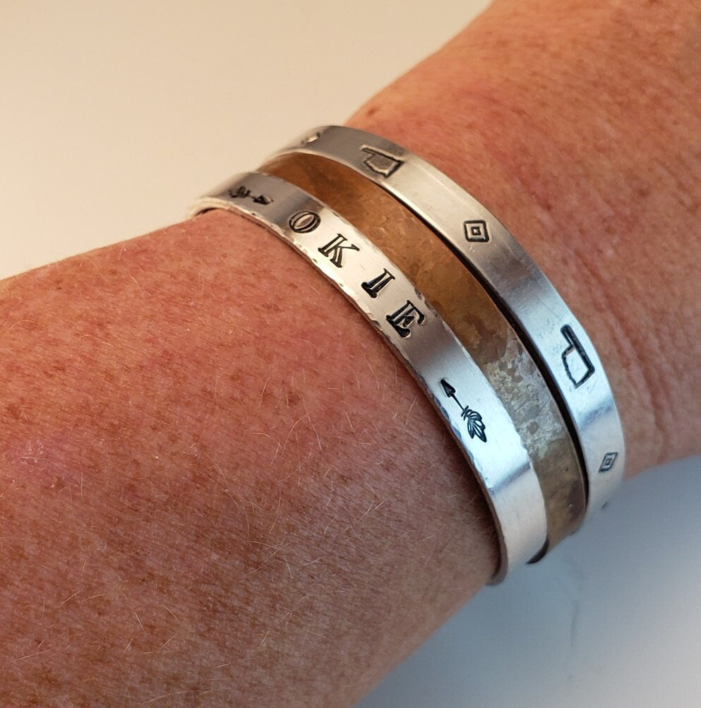 Okie Cuff Bracelet, Oklahoma Jewelry, Mother's Day Gift, Daughter's Gift, Anniversary Gift, Valentine's Gift