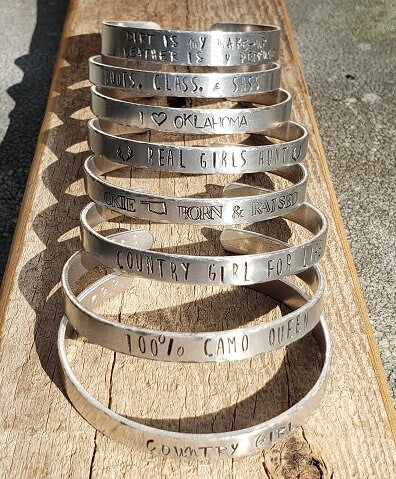 Believe, Fearless, Brave, Inspirational Cuff, Hand stamped Bracelet, Silver, Believe in yourself