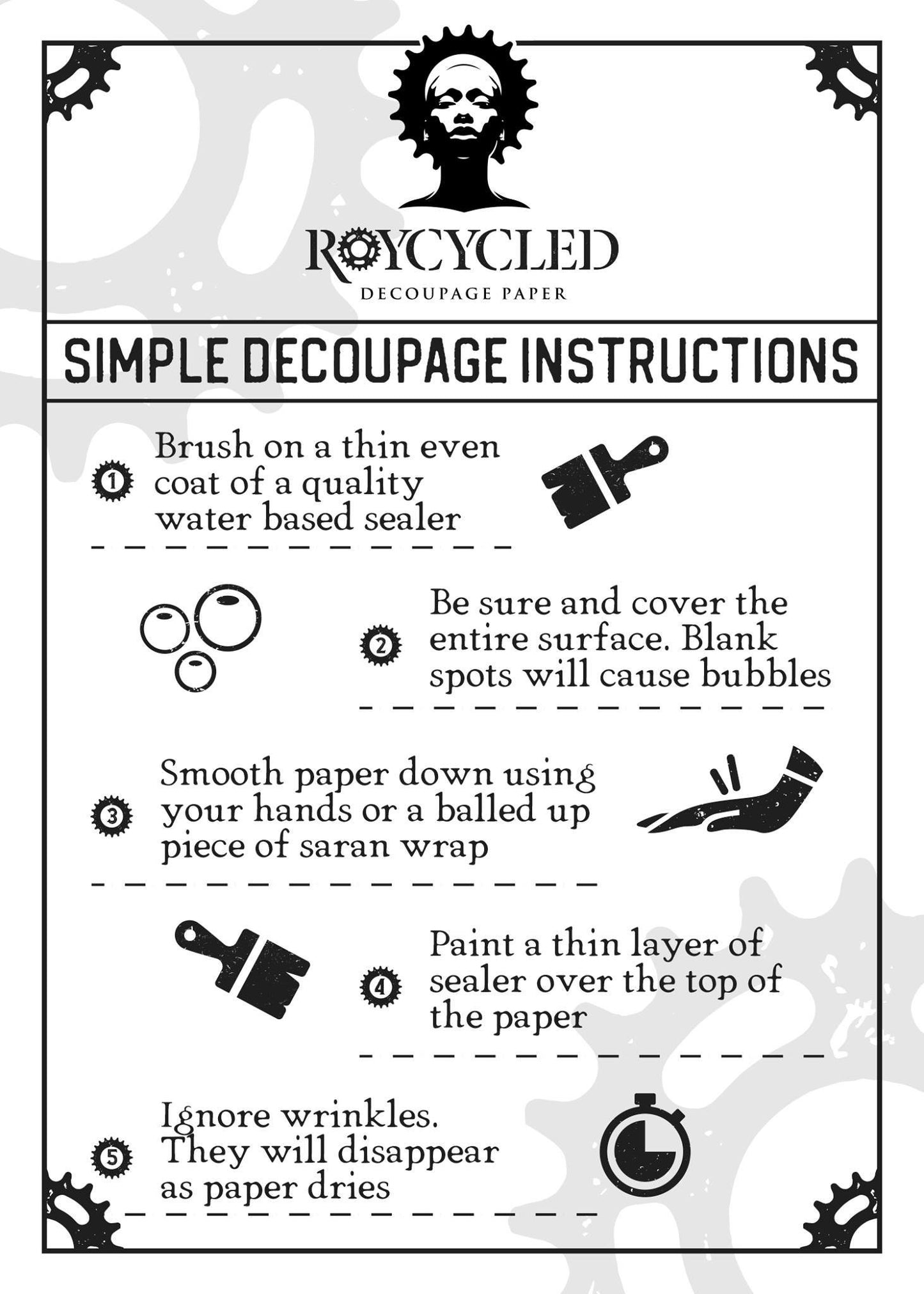 Label Masterboard | Roycycle Decoupage Paper | Roycycled Treasures