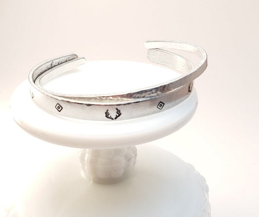 Antlers Jewelry, Southwestern hand stamped cuff bracelet, stamped cuff bracelet, southwestern bracelet, metal stamped bracelet