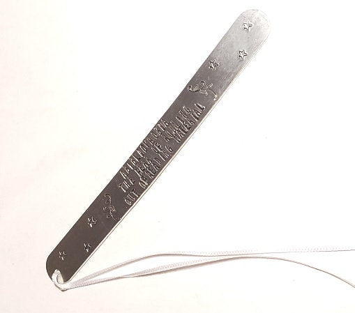 Personalized Bookmark, Metal Bookmark, Custom Bookmark, Hand stamped Bookmark, book lover gift, Aluminum bookmark, ABIBIOPHOBIA