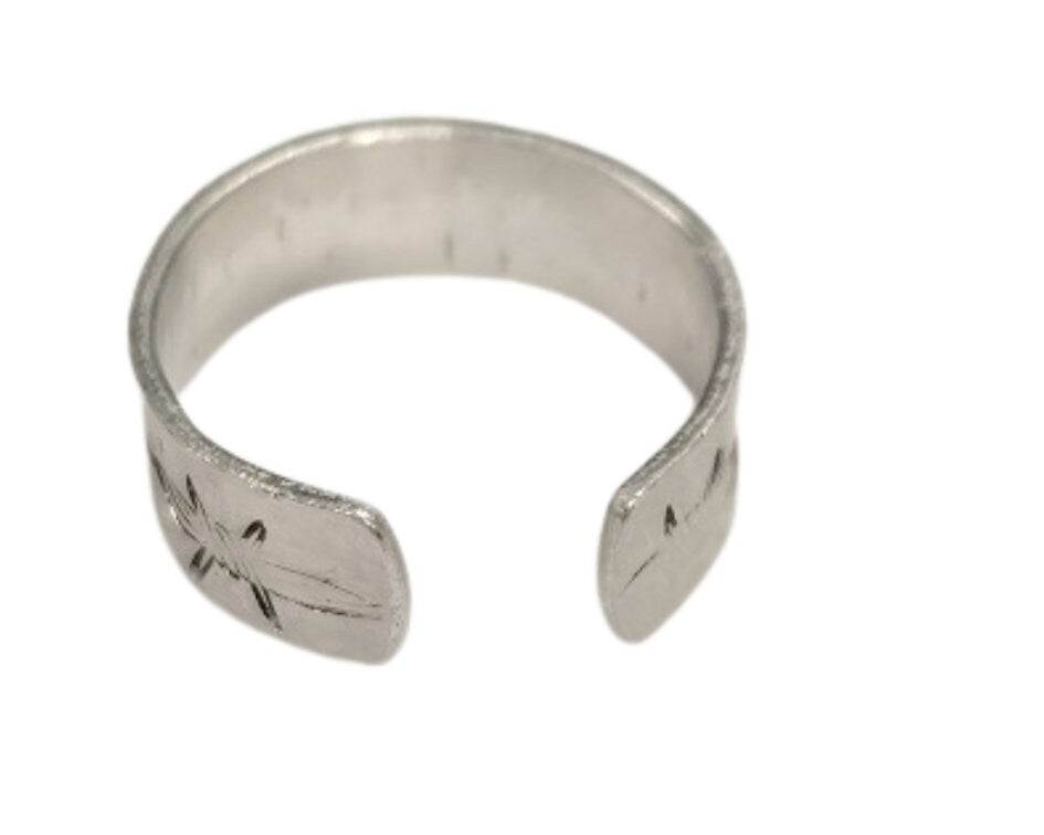 Barbed Wire ring, handmade, stamped, western, boho, cowgirl, lightweight