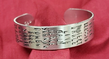Inspirational Cuff, Bracelet for Women, Custom Cuff, Bangle bracelet gift for Mom, Handmade, Stacking Bracelet, Inspirational Words