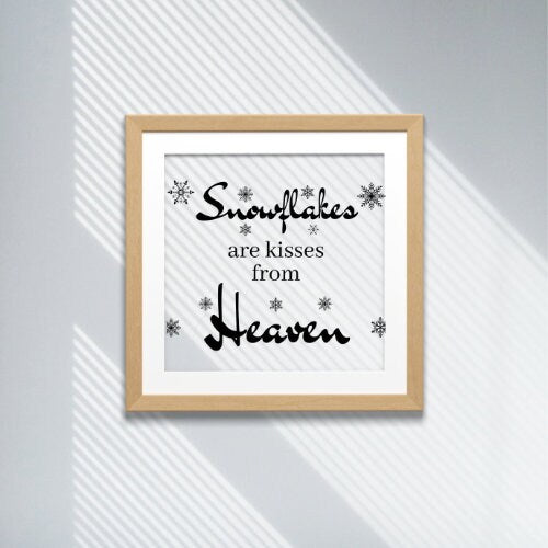 Snowflake from Heaven Printable, Digital Download, Craft printable Designs