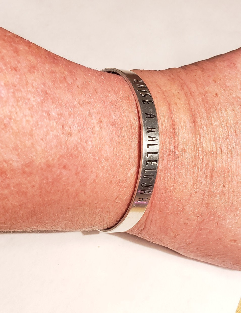 Raise A Hallelujah Cuff Bracelet, Cuff Bracelet, Mother's Day Gift, Religious Cuff, Anniversary Gift, Valentine's Gift
