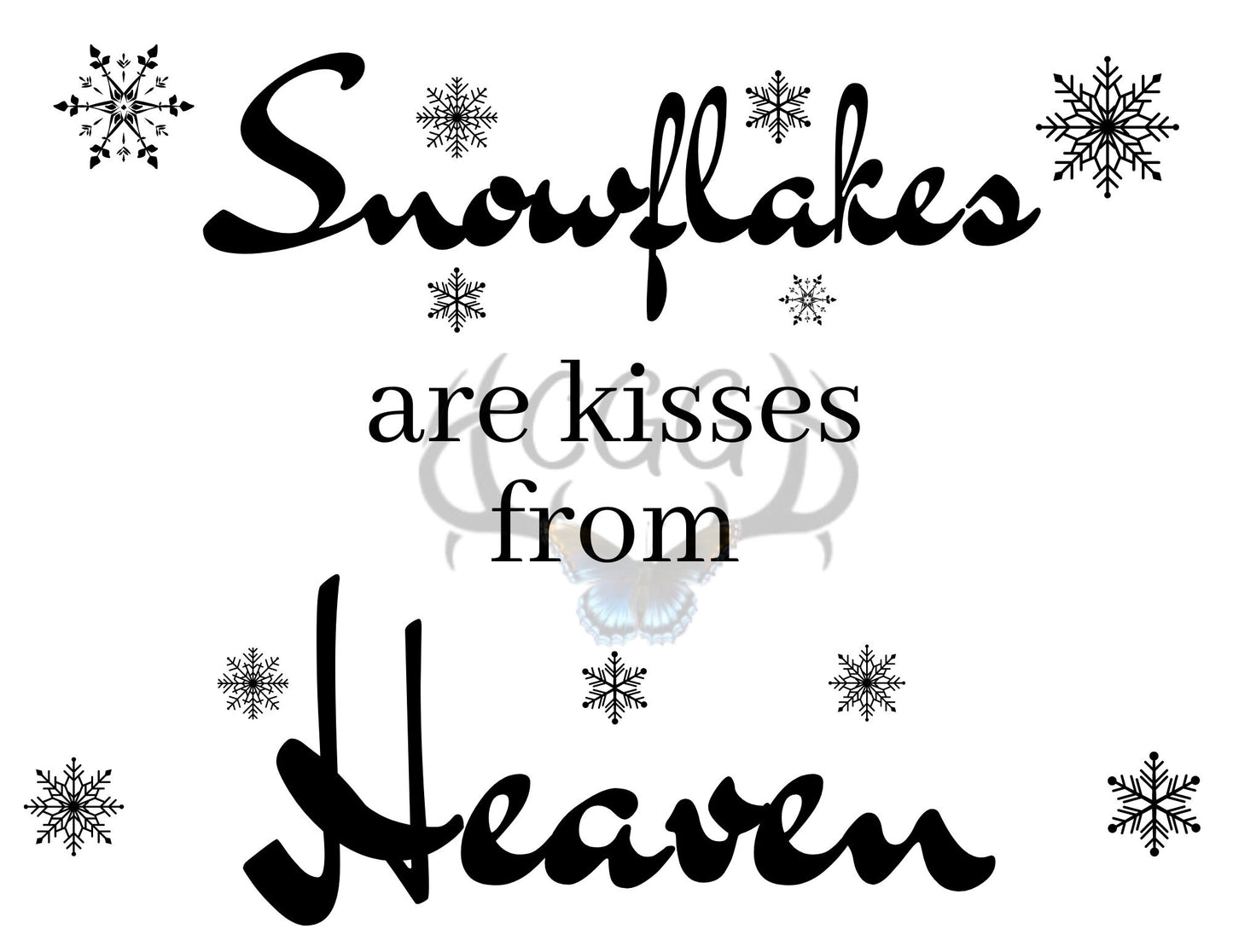 Snowflake from Heaven Printable, Digital Download, Craft printable Designs