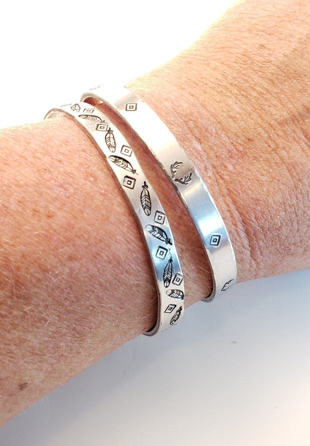 Feather Cuff Bracelet, Feather Jewelry, Mother's Day Gift, Daughter's Gift, Anniversary Gift, Valentine's Gift, Western Style Jewelry