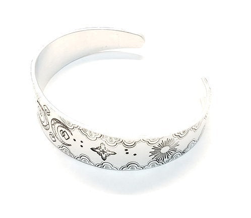 Sun Moon Stars Bracelet Cuff, Hand Stamped Sun Moon Star Jewelry, Game of Thrones, Celestial Jewelry, Cosmic, Galaxy, Moon Child
