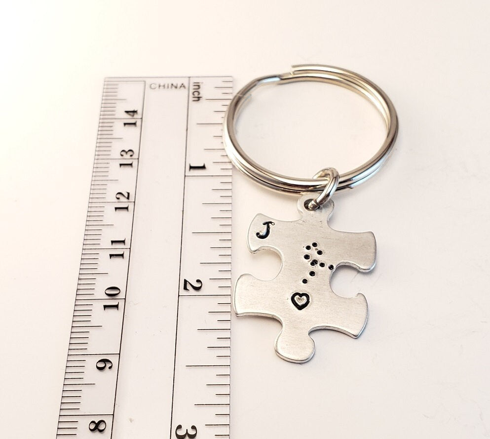 Puzzle Piece Key Chains, Customized Key Chains, Couple Key Chains, Long Distance Relationship, Personalized Key Chains, Anniversary Gift