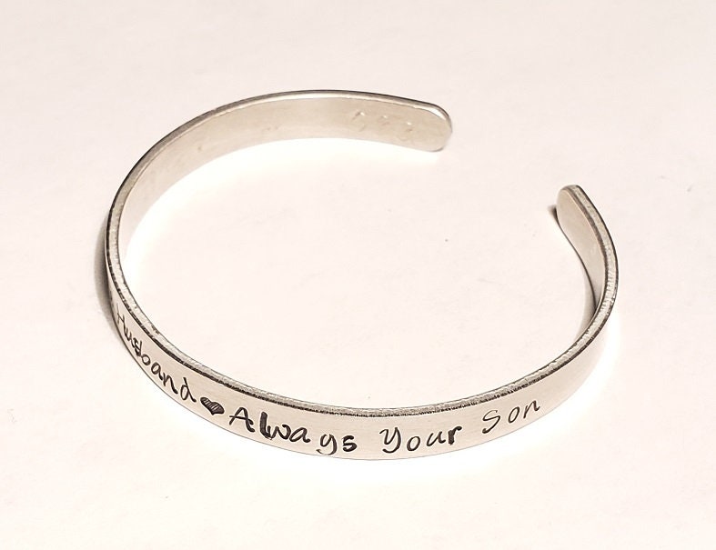 Wedding Gift from son, Mother Gift from Son, Mom of Boys, Mother Bracelet, Bangle Bracelet, Gift for Mom, Wedding Party Gift