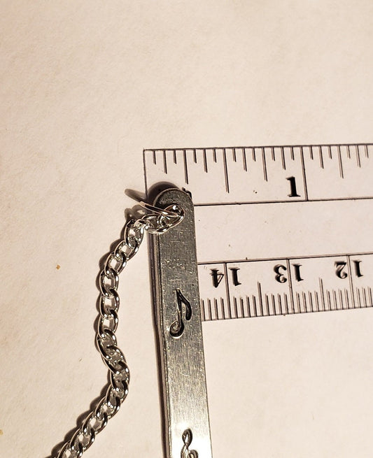 Music Note Bookmark, Metal Bookmark, Custom Bookmark, Hand stamped Bookmark, book lover gift, Aluminum bookmark, Dispatcher