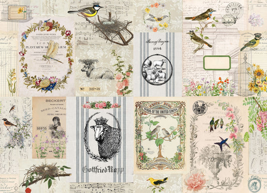 Spring Masterboard | Roycycled Decoupage Paper | Roycycled Treasures | Decoupage