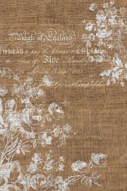 Floral Burlap Portrait | Roycycled Decoupage Paper | Roycycled Treasures
