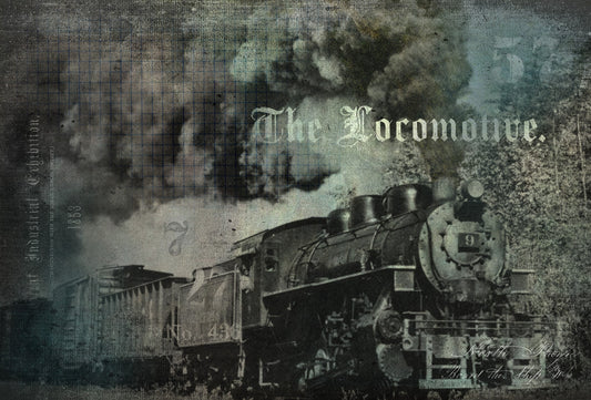 The Locomotive | Roycycled Decoupage Paper | Roycycled Treasures